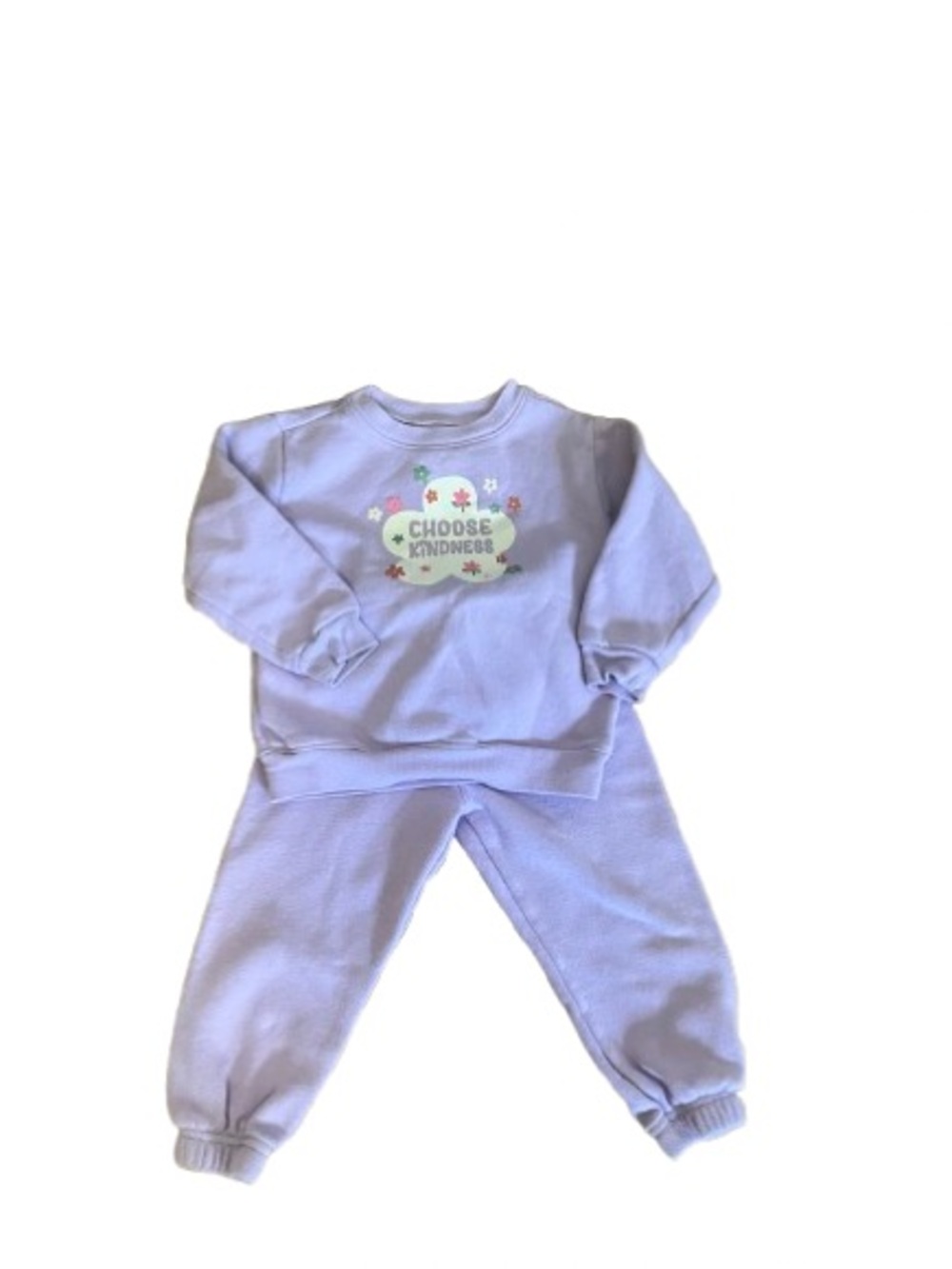 Garanimals Lavender 'Choose Kindness' Kids Sweatsuit Set - EUC